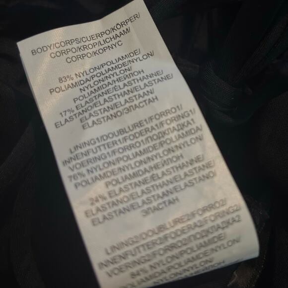 LA BLANCA ISLAND GODDESS LACE BACK ONE SHOULDER ONE PIECE BLACK SIZE 4 NWT - Picture 6 of 6